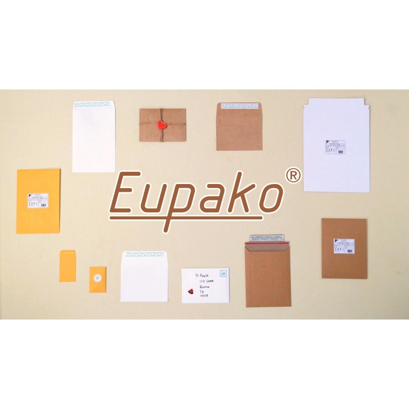 Eupako 카탈로그 우편 봉투 9x12 갈색 봉투 정리 및 보관용 자체 밀봉 250팩