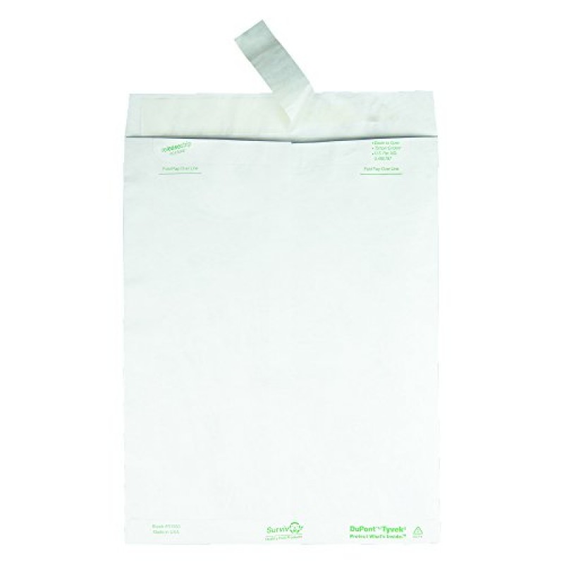 Quality Park Survivor R1580 Tyvek 우편물, 10 x 13, 흰색(100개 상자)