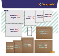 Xxcxpark 36팩 흰색 고정 우편물 10 x 13.5인치, 자체 밀봉 사진 문서 우편물 프리미엄 골판지 사진, 그림, 서류, 파일, CD용 평면 봉투 유지