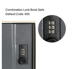 Jssmst Diversion Book Safe with Combination Lock, 홈 오피스 코드 잠금 머니 박스 대용량, 9.5 x 6.2 x 2.2 인치, SM-BS019 베를린을 위한 비밀 숨겨진 안전 잠금 상자