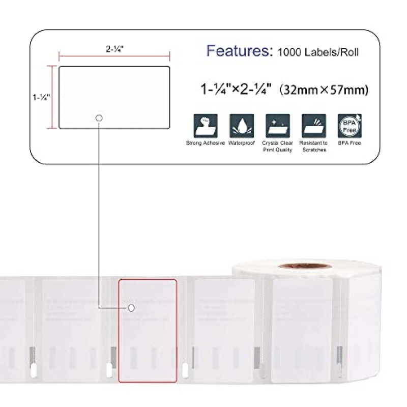 L은 Dymo 30334 2-1/4