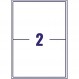 에이버리 접착식 소포 배송 라벨, 잉크젯 프린터, A4 시트당 라벨 2개, 라벨 200개, Quickdry(J8168), 흰색