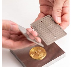 Crypto Wallet 콜드 스토리지, Ledger Nano X, S, Trezor 및 모든 BIP39 지갑을 위한 암호화 시드 문구 스토리지, 강철판을 도난당한 경우 도난 방지를 통해 Catana로 시드 문구를 보호합니다.