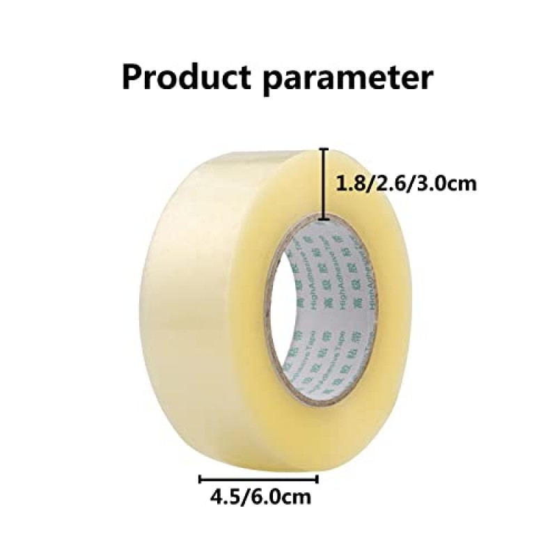 Wgwioo 투명 포장 테이프, 이사용 고강도 소포 테이프, 소포 및 상자 밀봉(8롤 팩),6CM×200M