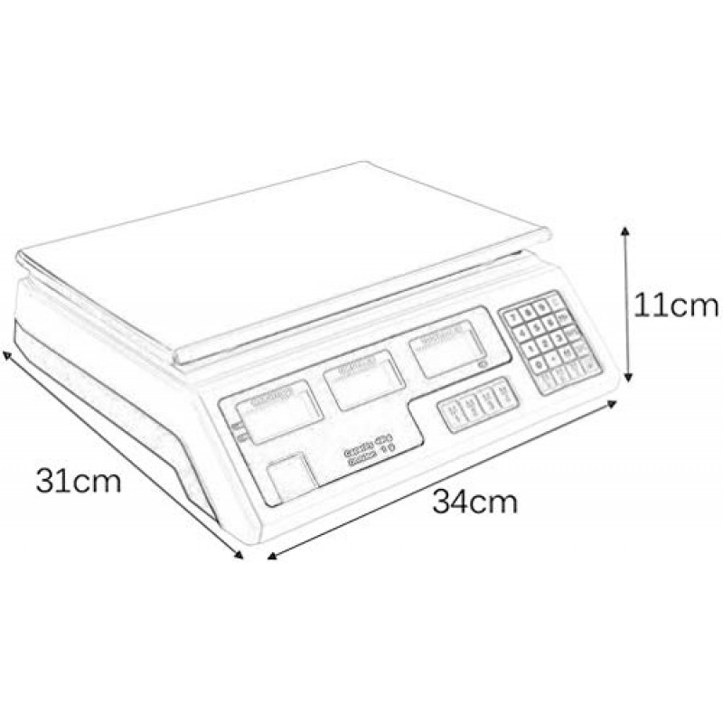 전자 무게 고정밀 전자 무게 계산 우송료 소포 소매점을 위한 LCD 용기 영점 기능을 갖춘 산업용 스테인레스 스틸 디지털 플랫폼