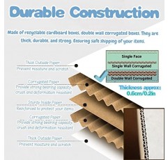 16x16x16in 흰색 이중 벽 골판지 상자, 운송용 중간 크기 정사각형 배송 상자 중소기업 선물 파티 장식, 헤비 듀티 소포 우편 상자(색상: 1팩, 크기: 40x40x40)