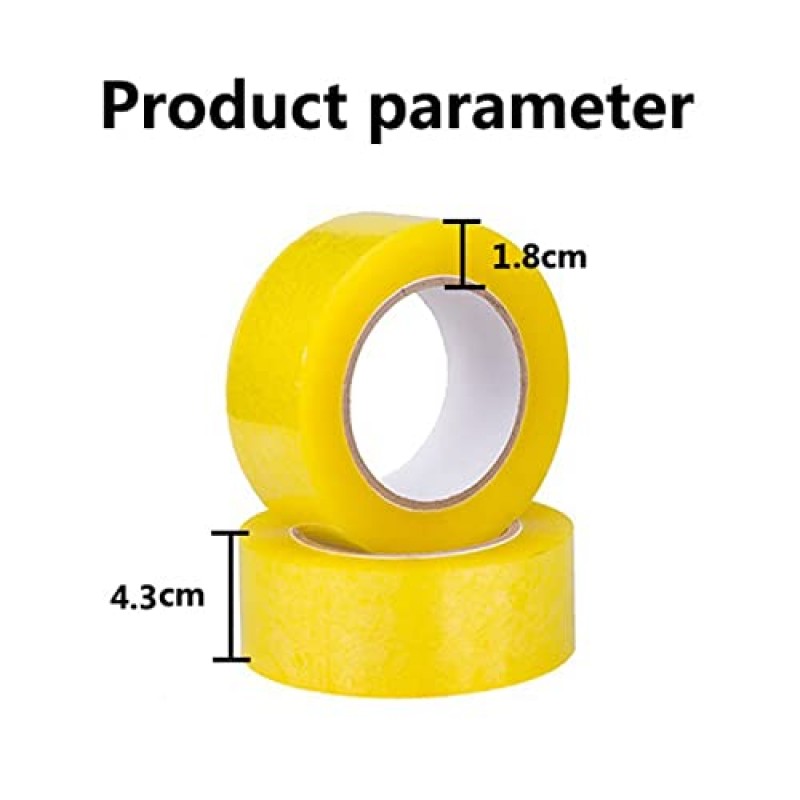 Wgwioo 8롤 투명 소포 테이프, 두껍고 강하며 끈적임이 있어 상자, 판지, 포장 상자, 선물 포장, 베이지색을 안전하게 밀봉할 수 있습니다.
