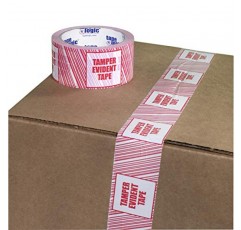 AVIDITI 상자용 포장 테이프, 2인치 x 110야드, 2.5밀, 6팩 | 포장, 우편 발송, 상자 포장, 배송, 변조된 패키지 식별에 강한 보안 변조 방지 인쇄 테이프