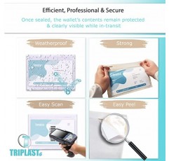 Triplast 4000 x DL 일반 문서 밀폐형 지갑(230 x 110mm) | 껍질을 벗기고 밀봉하는 투명 플라스틱 봉투/소매/주머니/지갑 | 송장, 포장 목록, 배송 메모를 소포에 첨부하세요.