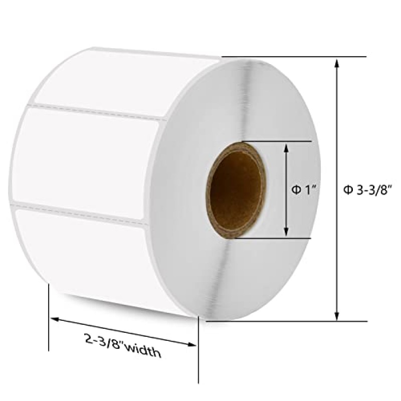 NineLeaf 20 롤 2.25'x1.25' 감열식 라벨 천공 UPC 바코드 우편 요금 배송 주소 라벨(1000개 라벨/롤 포함) Zebra Eltron Munbyn Rollo 데스크탑 라벨 프린터와 호환 가능