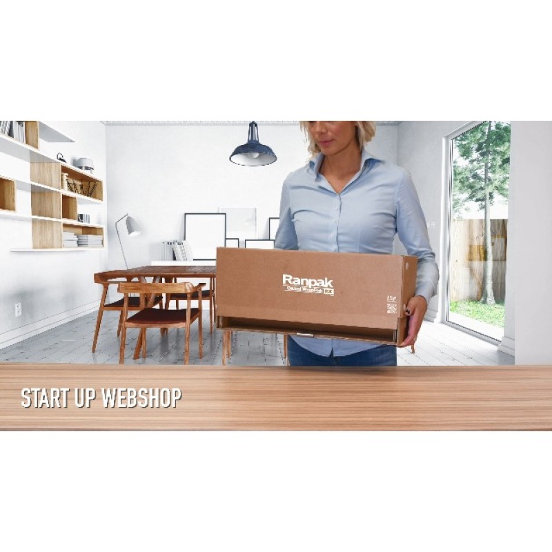 Ranpak Geami WrapPak Ex Mini 450피트 확장 가능한 벌집 쿠션 랩, 재활용 가능한 포장지, 친환경 크라프트지 쿠션, 미국산
