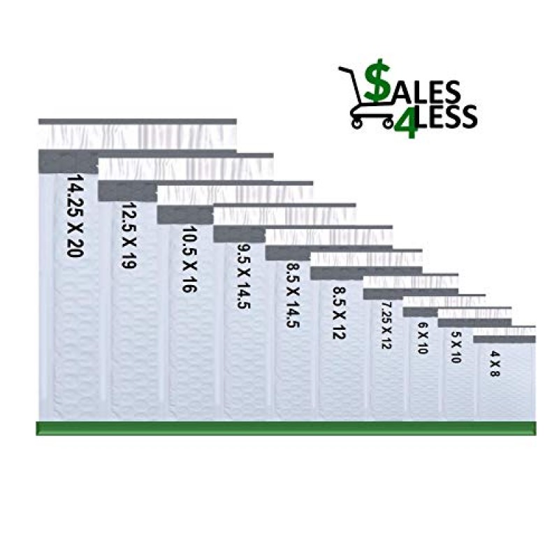 Sales4Less #0 폴리 버블 메일러 6X10인치 패딩 처리된 봉투 메일러 방수 팩 250개