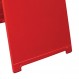 Plasticade 130-R Signicade A 프레임 일반 휴대용 접이식 보도 표지판, 빨간색