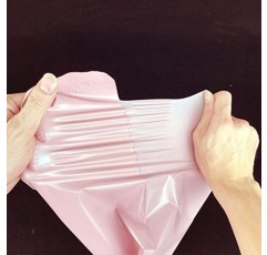 WYNLBZQ 100 개/몫 라이트 핑크 폴리 메일러 플라스틱 배송 가방, 방수 우편 봉투 셀프 인감 포스트 가방 두꺼운 택배 가방 (크기: 25x35cm)