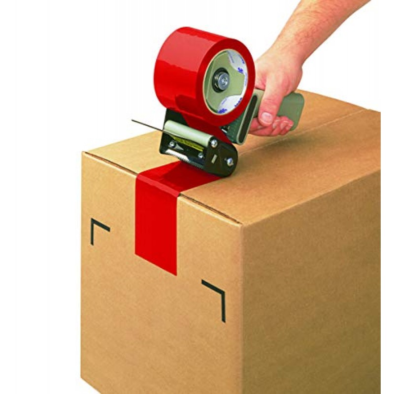 테이프 로직 3인치 x 55야드 빨간색 포장 테이프, 2.2밀리 두께, 24롤 팩, 포장, 운송, 이동 및 색상 코딩용