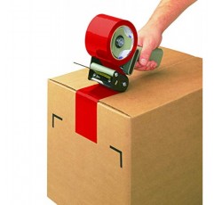테이프 로직 3인치 x 55야드 빨간색 포장 테이프, 2.2밀리 두께, 24롤 팩, 포장, 운송, 이동 및 색상 코딩용