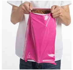 WYNLBZQ 핑크 택배 가방 큰 서리로 덥은 보관 가방 방수 가방, 자체 밀봉 PE 재질 봉투 우편물 우편 우편물 팩 가방 (크기: 32x45cm 50pcs)