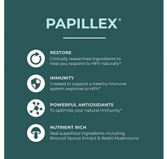 Papillex 건강 보조제 정제 - 천연 면역 지원 - 면역 방어 - 최고의 면역 체계 부스터 - 유기농 60캡슐 병(1병)