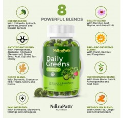 Superfood Daily Greens Gumies - 면역력, 에너지를 위한 과일, 채소 및 슈퍼 푸드 - 60 Gummies