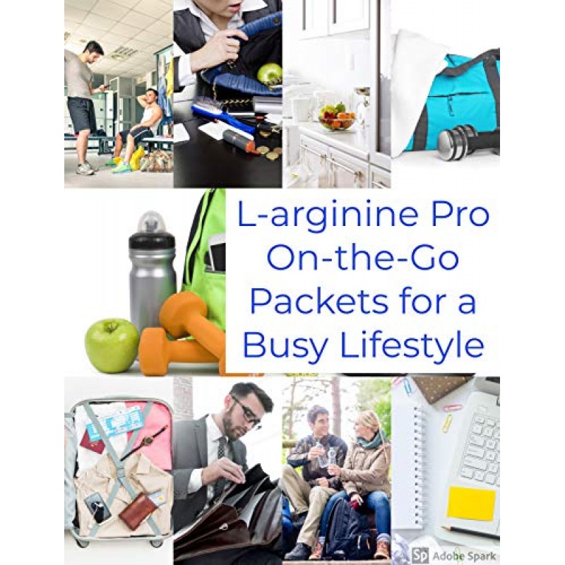 L-ARGININE PRO 보충제 휴대용 1회분 여행용 패킷 - L-아르기닌 5,500mg + L-시트룰린 1,100mg(2봉(60봉), 시트러스 오렌지)