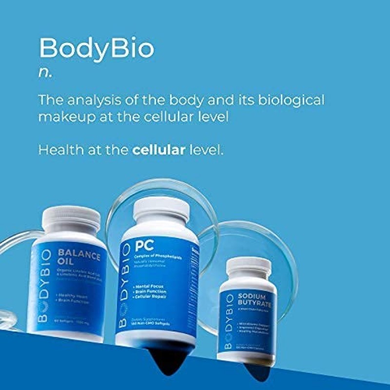 BodyBio 리포솜 글루타티온 | 신체의 가장 강력한 항산화제 | 마스터 해독 | 결장 정화| 면역 방어를 위한 최적의 세포 보호 | 강화된 리포솜 흡수 | 60 캡슐