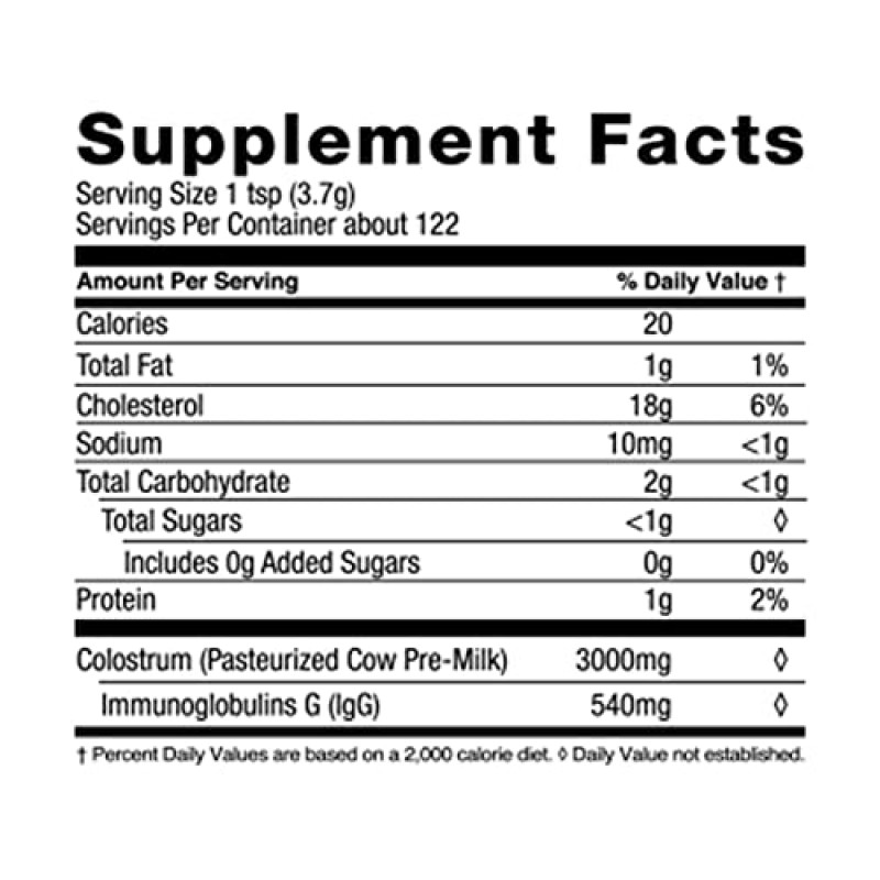 Surthrival: 천연 맛 초유 분말, 바닐라(16온스), 면역 최적화 및 회복, 분말 건강 보조 식품, 내장 건강, 면역 지원, 케토 친화적인