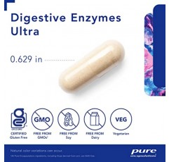 Pure Encapsulations Digestive Enzymes Ultra - 단백질, 탄수화물, 섬유질 및 유제품 소화를 지원하는 채식 소화 효소 보충제* - 180 캡슐