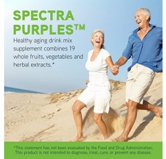 DAVINCI Labs Spectra Purples - 건강한 노화, 인지 기능, 피부 및 면역 건강을 지원하는 항산화제가 함유된 음료 믹스 보충제 - 단백질 함유 - 채식주의자 - 글루텐 프리 - 30회분