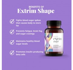 Lifepharm Extrim Shape - 여성 및 남성을 위한 체중 감량 보조제 - 효과적인 체중 관리, 신진대사 및 에너지 수준 향상, 설탕 및 탄수화물 차단 및 과도한 지방 연소 - 60정