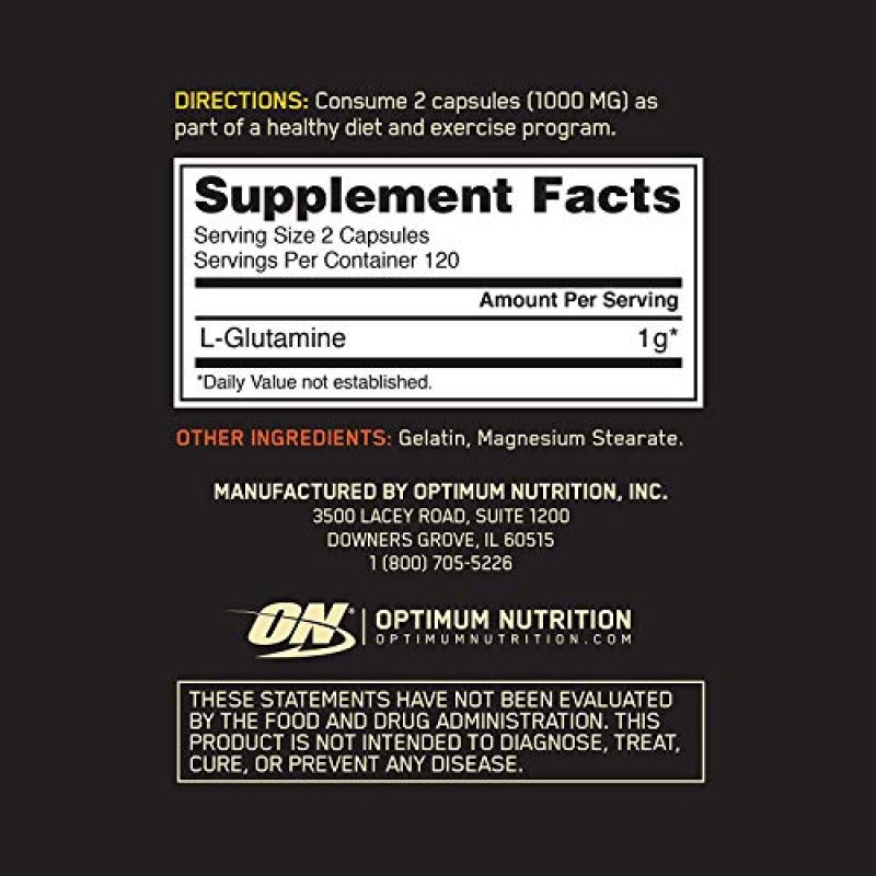 Optimum Nutrition 인스턴트 BCAA 캡슐, 케토 친화적 분지사슬 필수 아미노산(400개), 글루타민 근육 회복 캡슐(240개) 포함 - 번들 팩