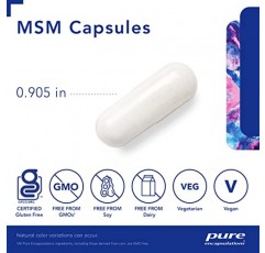 순수 캡슐화 MSM 캡슐 | 관절, 면역 체계, 결합 조직 및 호흡기 건강*을 지원하는 유황 보충제 | 250 캡슐