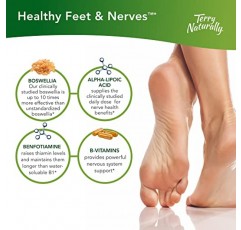 Terry Naturally Healthy Feet & Nerves - 120 비건 캡슐, 2팩 - 신경 기능 지원 보충제 - 비타민 B 및 보스웰리아 함유 - 유전자 변형 성분 없음, 글루텐 없음 - 총 120회 제공량