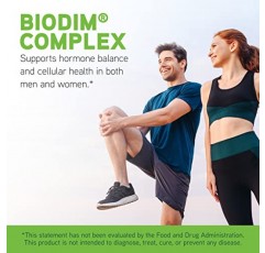 DaVinci Labs BioDIM 콤플렉스 - 여성과 남성을 위한 세포 건강과 호르몬 균형을 지원하는 항산화 보충제* - 비타민 D3, E, 칼슘 등 함유 - 글루텐 프리 - 60 채식 캡슐