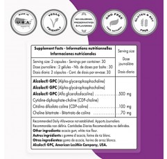 Supersmart - 콜린 복합체(Alcolec ®) - 생체 이용 가능한 3가지 형태의 콜린(중주석콜린 함유) - 건강한 신경계 지원 | 비 GMO 및 글루텐 프리 - 60 채식주의자 캡슐