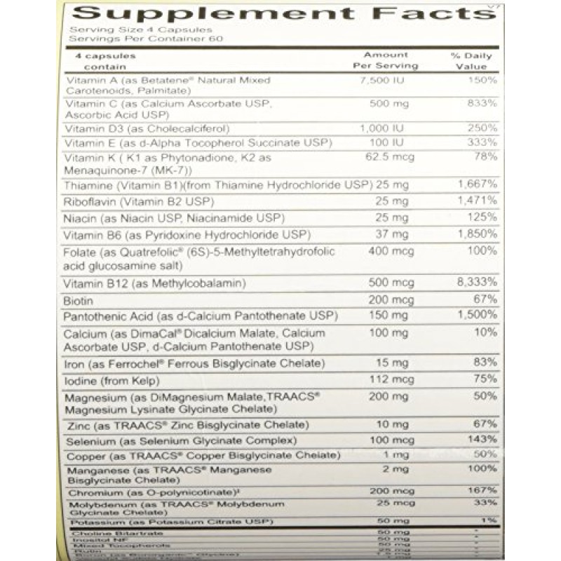 Ortho Molecular Products 철 함유 알파 베이스 캡슐, 240개