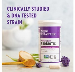 New Chapter 여성용 프로바이오틱스 - 60ct(2개월 분량), 프리바이오틱스와 프로바이오틱스가 함유된 여성용 일일 프로바이오틱스 + 100% 비건 + 콩 무첨가 + 비 GMO