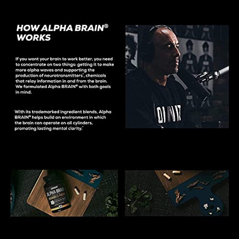 ONNIT Alpha Brain(120ct) - 1백만 병 이상 판매 - 프리미엄 누트로픽 뇌 보충제 - 집중력, 집중력 및 기억력 - Alpha GPC, L Theanine & Bacopa Monnieri