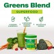 놀라운 잔디 녹색 혼합 슈퍼푸드: 유기농 스피루리나, 알팔파, 비트 뿌리 분말, 소화 효소 및 프로바이오틱스가 함유된 슈퍼 녹색 분말 스무디 믹스, 오리지널, 100회 제공량(포장은 다를 수 있음)