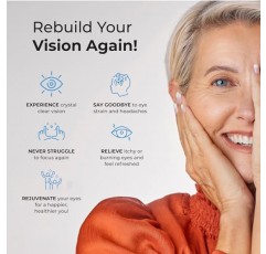 완전한 시력 포뮬러 눈 보조제 - 강화된 눈 비타민으로 시력 개선, 시력 건강을 위한 프리미엄 눈 관리 및 PureHealth Research의 루테인 및 제아잔틴 함유 눈 지원, 1병