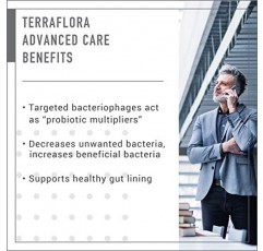 Enviromedica Terraflora Advanced Care SBO 프로바이오틱 + 프리바이오틱 보충제 - 특허 받은 PreforPro 파지 복합체(60ct)가 포함된 토양 기반 상온의 안정적인 바실러스 포자 신바이오틱