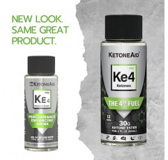 KetoneAid KE4 Pro 케톤 에스테르 음료 | 케톤염, 설탕 없음, 카페인 없음 | 외인성 D-BHB 에스테르 | 병당 12회 제공량(12개)