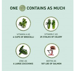 8Greens Daily Greens 피부 발포성 정제 - 건강한 피부, 모발 및 손톱용, 해양 콜라겐 및 비오틴, 비타민 C, 사과 맛으로 제조, 6팩