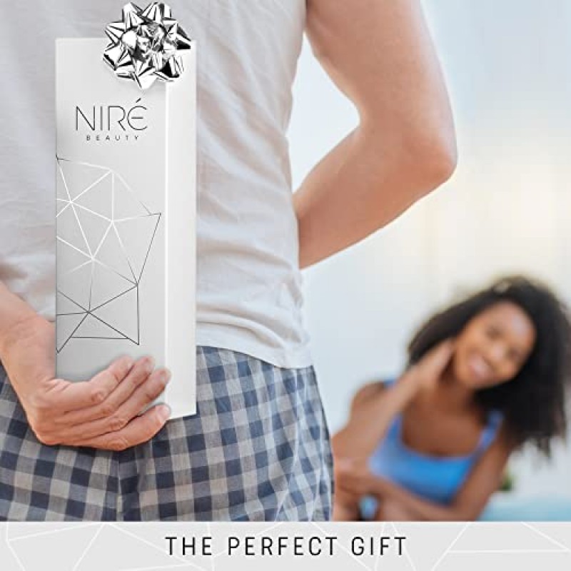 Niré Beauty 15피스 수상 경력 전문 메이크업 브러쉬 세트: 비건 메이크업 브러쉬 케이스, 메이크업 스펀지, 브러쉬 클리너, 가이드, 선물 상자