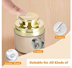 3pcs 황금 리필 진공 병 크림 항아리 측면 누출 1.0 온스 30ml 화장품 공기 펌프 항아리 여행 컨테이너 메이크업 로션 모이스처 라이저 크림을위한 로션 크림 디스펜서