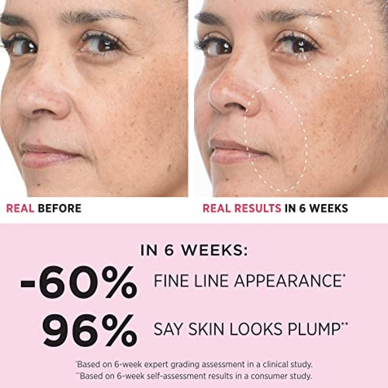 IT Cosmetics Bye Bye Lines 1.5% 히알루론산 세럼 - 2주 안에 눈에 띄게 피부를 탱탱하게 하고 잔주름을 부드럽게 해줍니다 - 펩타이드 + 비타민 B5 함유 - 모든 피부 타입용 - 비건 포뮬러 - 1 액량 온스