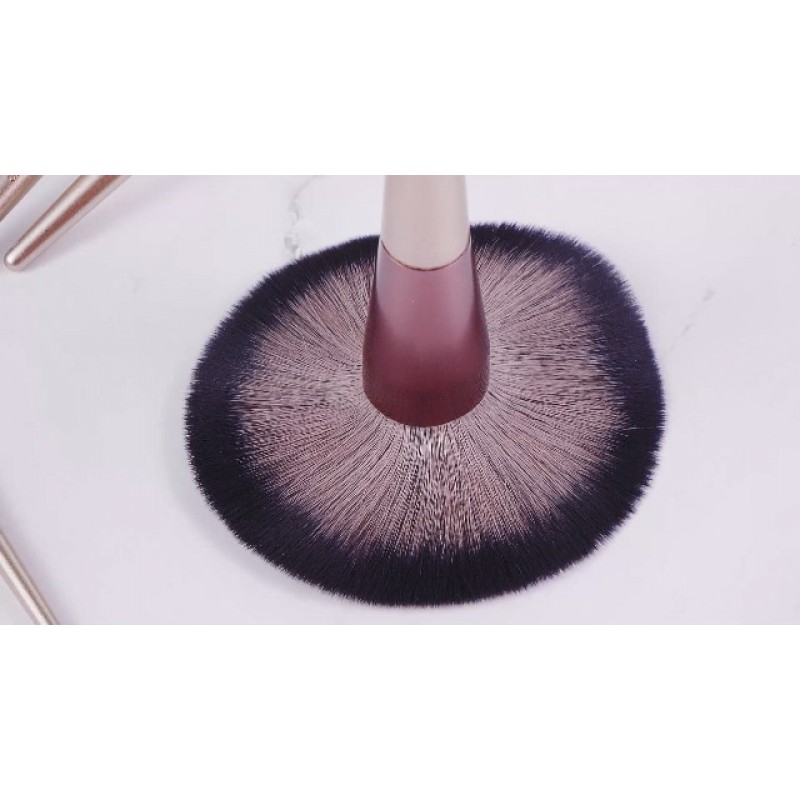 DUcare 메이크업 브러쉬 14개 메이크업 브러쉬 세트 프리미엄 합성 가부키 파우더 파운데이션 컨투어 블러쉬 컨실러 아이 섀도우 메이크업 브러쉬, 로즈 골든, 가방 포함