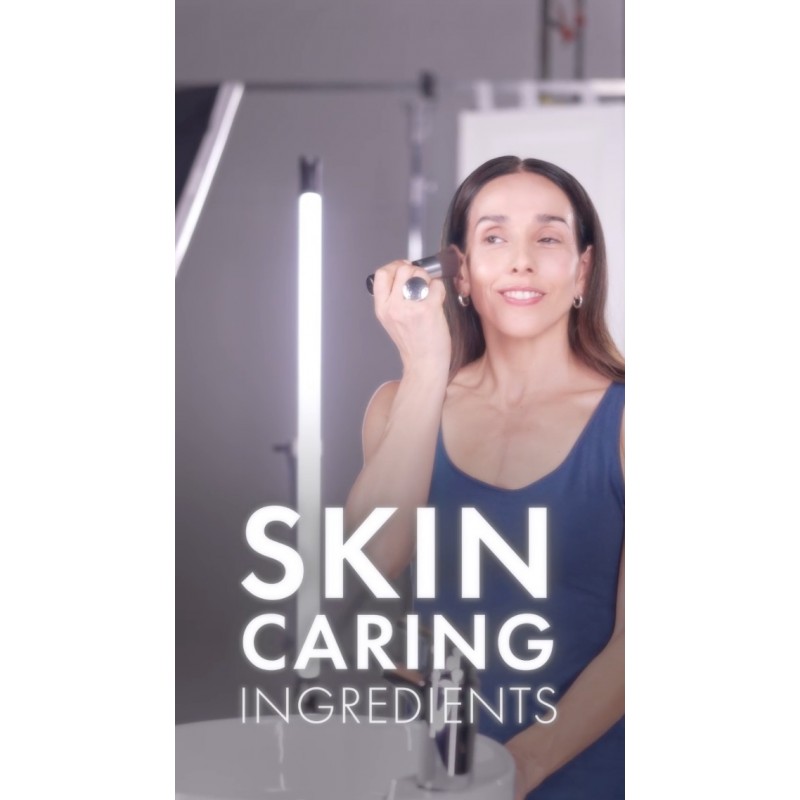 Jerome Alexander의 MagicMinerals 에어브러시 파운데이션 – 에어브러시 파운데이션과 가부키 브러시가 포함된 2개 세트 - 부드럽고 빛나는 피부를 위한 노화 방지 성분이 포함된 스프레이 메이크업(중간)