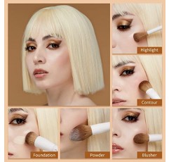 제섭 메이크업 브러쉬 14Pcs 메이크업 브러쉬 세트 프리미엄 합성 파우더 파운데이션 컨투어 블러쉬 컨실러 아이 섀도우 블렌딩 라이너 메이크업 브러쉬 키트 라이트 그레이 T329