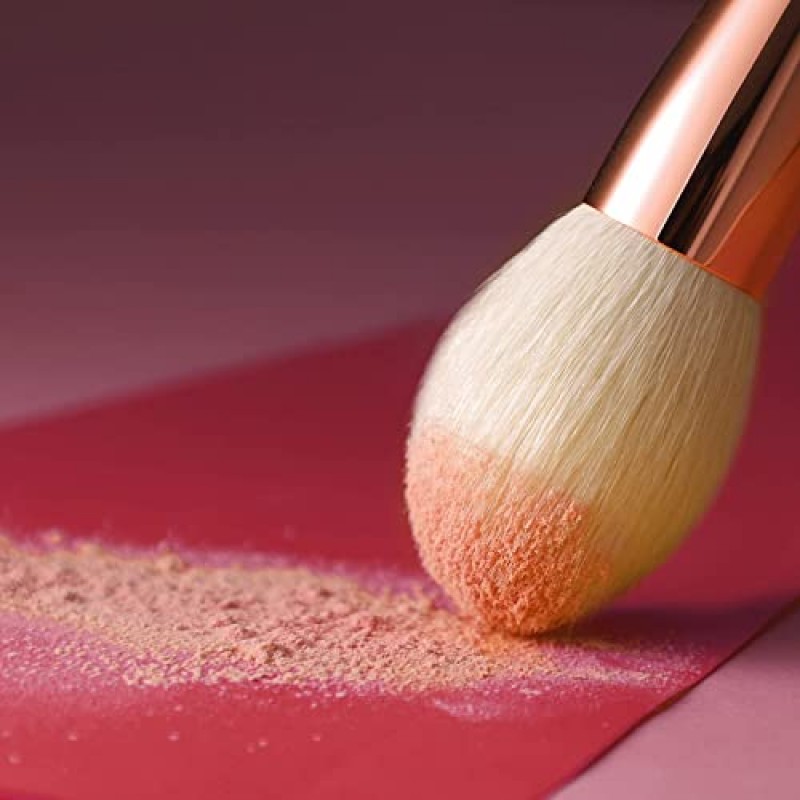 메이크업 브러쉬 12개 전문 화장품 브러쉬,Eigshow 한정판 파운데이션 파우더 컨투어 블러쉬 화장품 아이 브러쉬 세트(럭셔리 화장품 가방 포함)(PRO RoseGold)