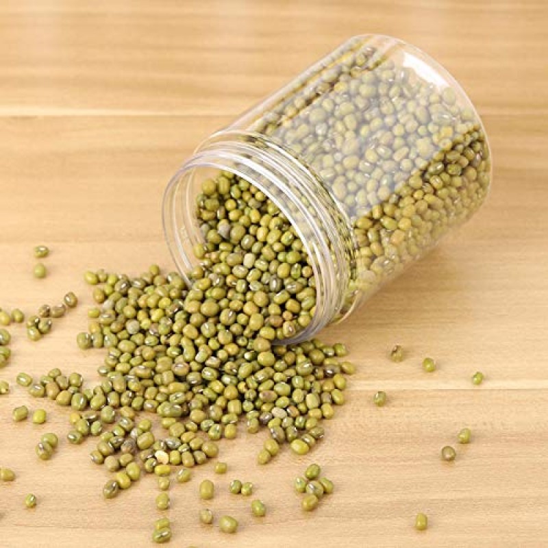 Tecbeauty 12팩 280ml 뚜껑이 있는 투명 플라스틱 점액 항아리, 화장품, 로션, 금용 리필 가능한 빈 원형 ​​용기